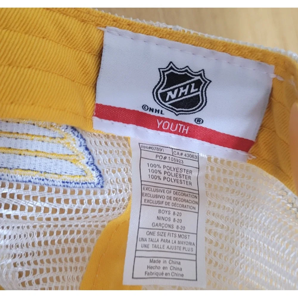 NHL St. Louis Blues Youth Trucker Hat Yellow Blue Tie Dye Snapback Cap Boys 8-20